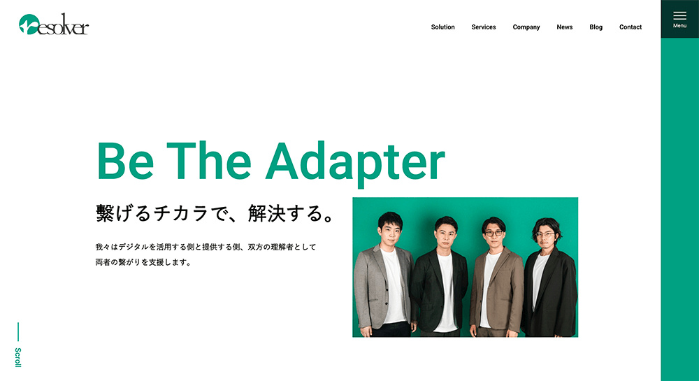 株式会社リゾルバWebサイト画像